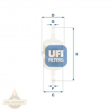 Ufi Фільтр паливний UFI 31.012.00 - Картинка 1