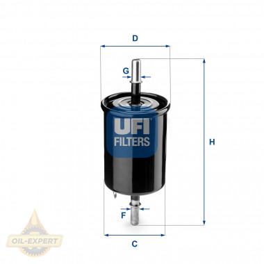 Ufi Фільтр паливний UFI 31.843.00 - Картинка 1