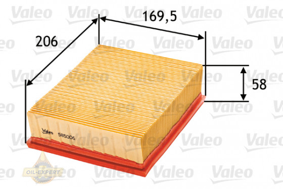 Valeo Фільтр повітряний VALEO 585006 - Картинка 1