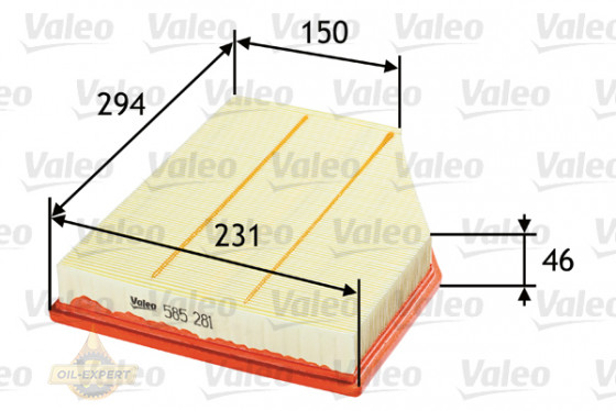 Valeo Фільтр повітряний VALEO 585281 - Заображення 1