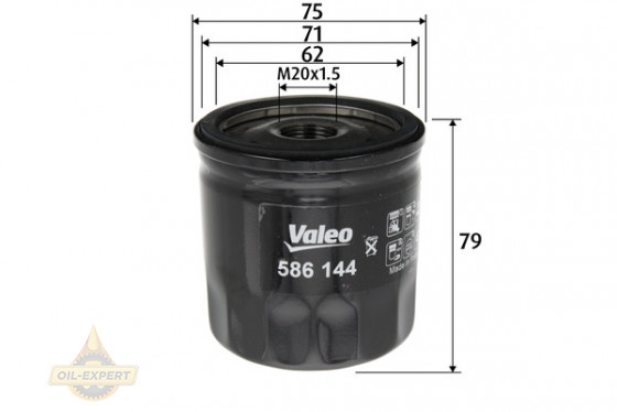 Valeo Фільтр масляний VALEO 586144 - Заображення 1