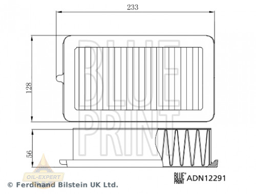 Blue Print Фільтр повітряний BLUE PRINT ADN12291 - Картинка 3