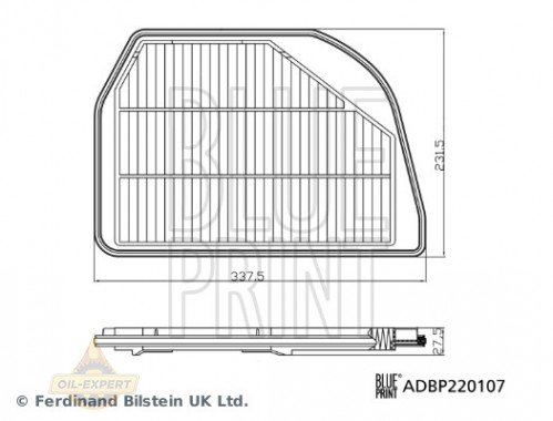 Blue Print Фільтр повітряний BLUE PRINT ADBP220107 - Картинка 1