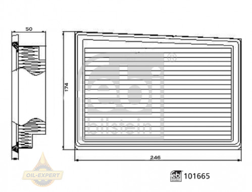Febi Фільтр повітряний FEBI 101665 - Заображення 3