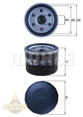 Mahle/Knecht Фільтр масляний MAHLE/KNECHT OC1570 - Картинка 1
