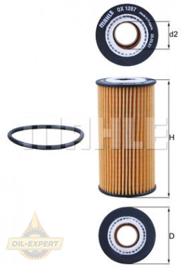 Mahle/Knecht Фільтр масляний MAHLE/KNECHT OX1267D - Картинка 2