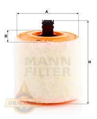 Mann-filter Фільтр повітряний MANN-FILTER C 16 012 - Заображення 1