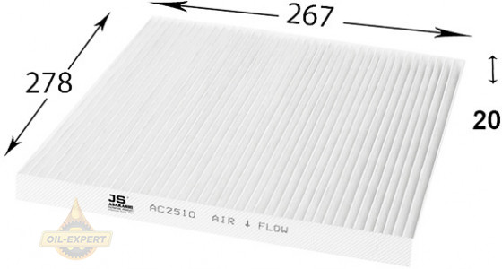 Js Asakashi Фільтр салону JS Asakashi AC2510 - Картинка 1