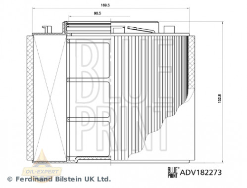 Blue Print Фільтр повітряний BLUE PRINT ADV182273 - Картинка 3