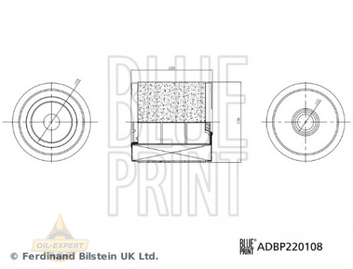Blue Print Фільтр повітряний BLUE PRINT ADBP220108 - Картинка 1