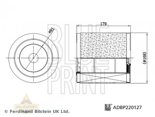 Blue Print Фільтр повітряний BLUE PRINT ADBP220127 - Картинка 1